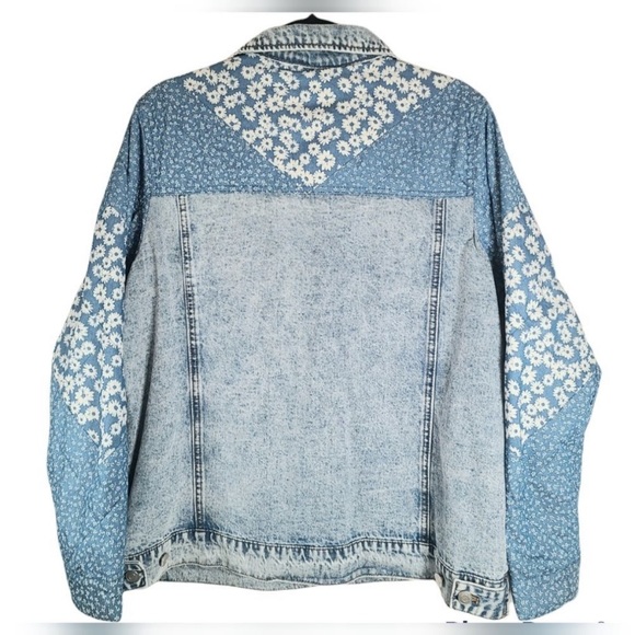 Avec Les Filles Patchwork Denim Jacket Sz XXS - Picture 2 of 8